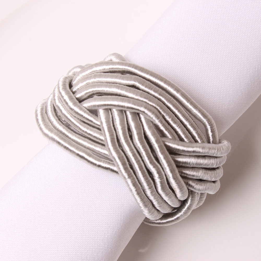 25g Weight Napkin ring Kitchen and drinking utensils 1 Set of 6 Quantity Indoor, Daily Occasion Hemp Rope Material Solid Color Pattern Casual Style Casual Solid Color Hemp Rope Napkin Ring 1 Set Of 6 8