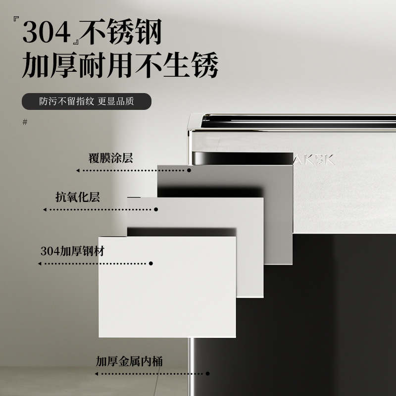 2025家用高脚垃圾桶卧室客厅大容量直投轻奢创意简约风垃圾桶批发|undefined
