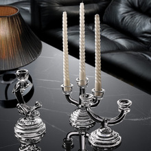 法式北欧复古水晶蜡烛台玻璃浪漫烛光晚餐婚庆拍摄道具INS风格