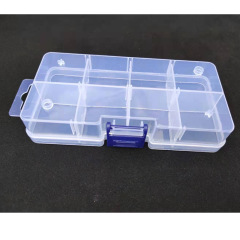 Thickened Removable Small 8-Compartment Transparent Plastic Box, Rubber Band Jewelry Stone Card Metal Tool Decorative Organizational Box
