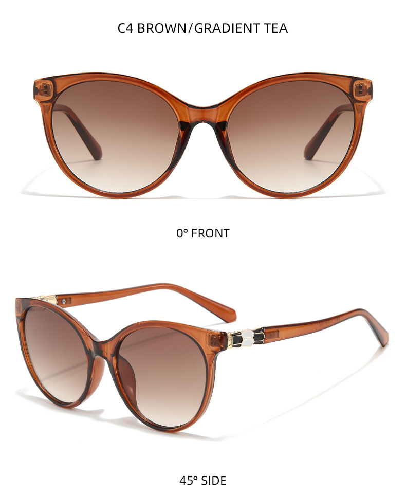 Elegant Simple Style Color Block Pc Cat Eye Full Frame Women's Sunglasses display picture 3