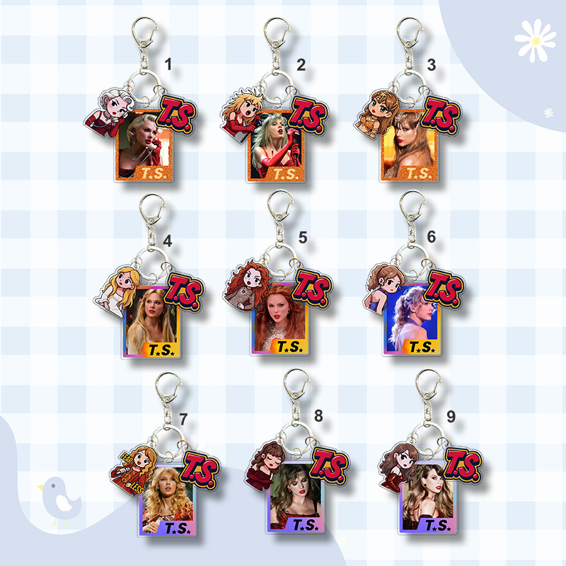 Taylor Swift Celebrity Merchandise Pendant Bag Cartoon Keychain 1547