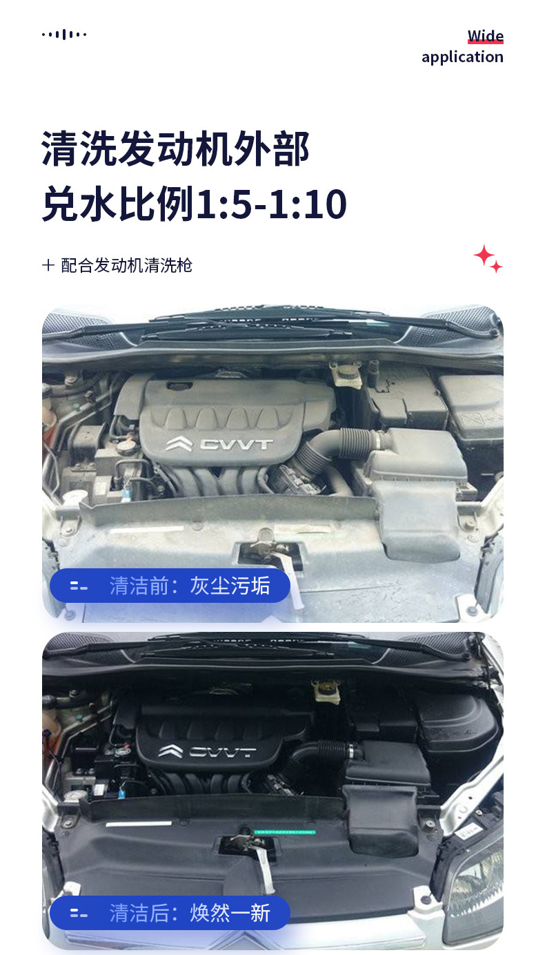 Self-Cleaning Car Wash Liquid, Powerful Decontamination, No Wiping, Special Full-Effect Tire and Wheel Hub Cleaning Agent, High Concentration Car Wash Shop