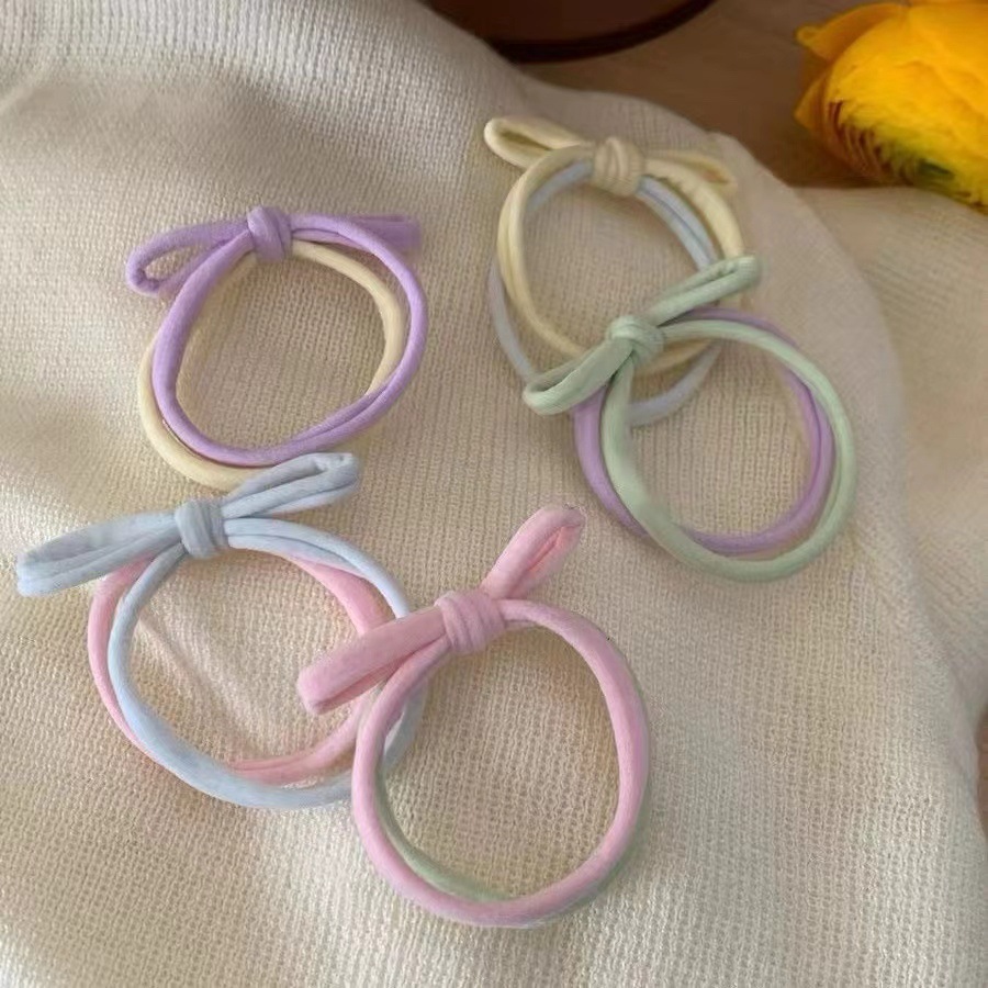 Mascarilla facial de alta elasticidad, lazo para el cabello, cola de caballo alta, cuerda para el cabello sin costuras para niños, no daña el cabello, banda de goma de cuerda para la cabeza para niñas