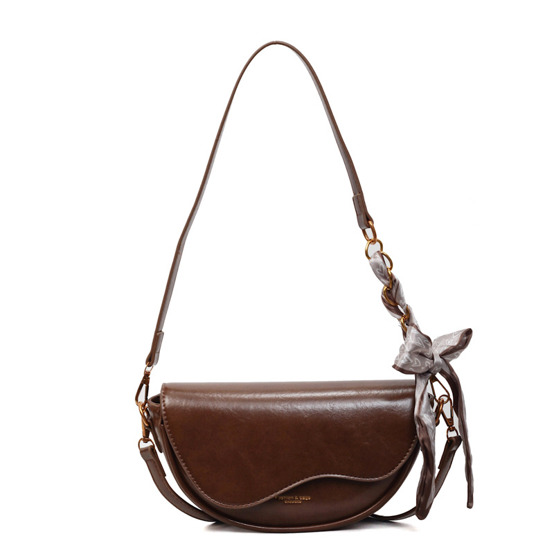 Transfronterizos de alto nivel bolso de braza para mujeres 2025 invierno nuevo tipo de mochila de viaje simple bolsa de hombro temperamento silla de montar