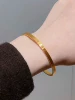 Golden glossy bracelet, 4mm