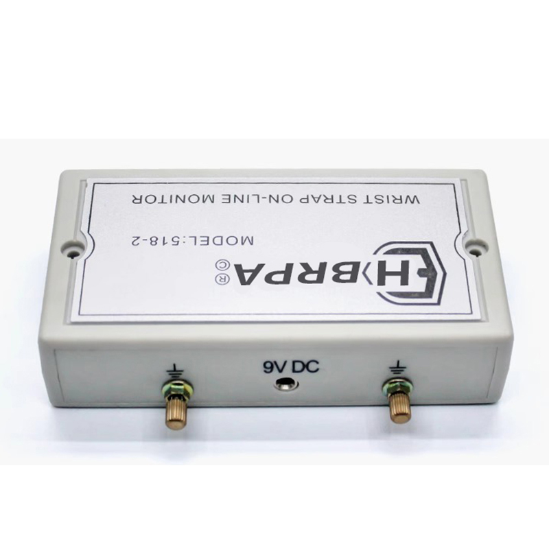 Probador en línea de anillo electrostático HBRPA518-2 pulsera antiestática alarma detector de pulsera monitor