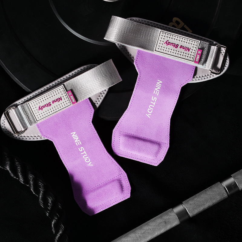 重量挙げ鉄棒牛革手のひら男女フィットネス手袋腕保護体が上に向かって無理にグリップ力を補助するベルトを引っ張る