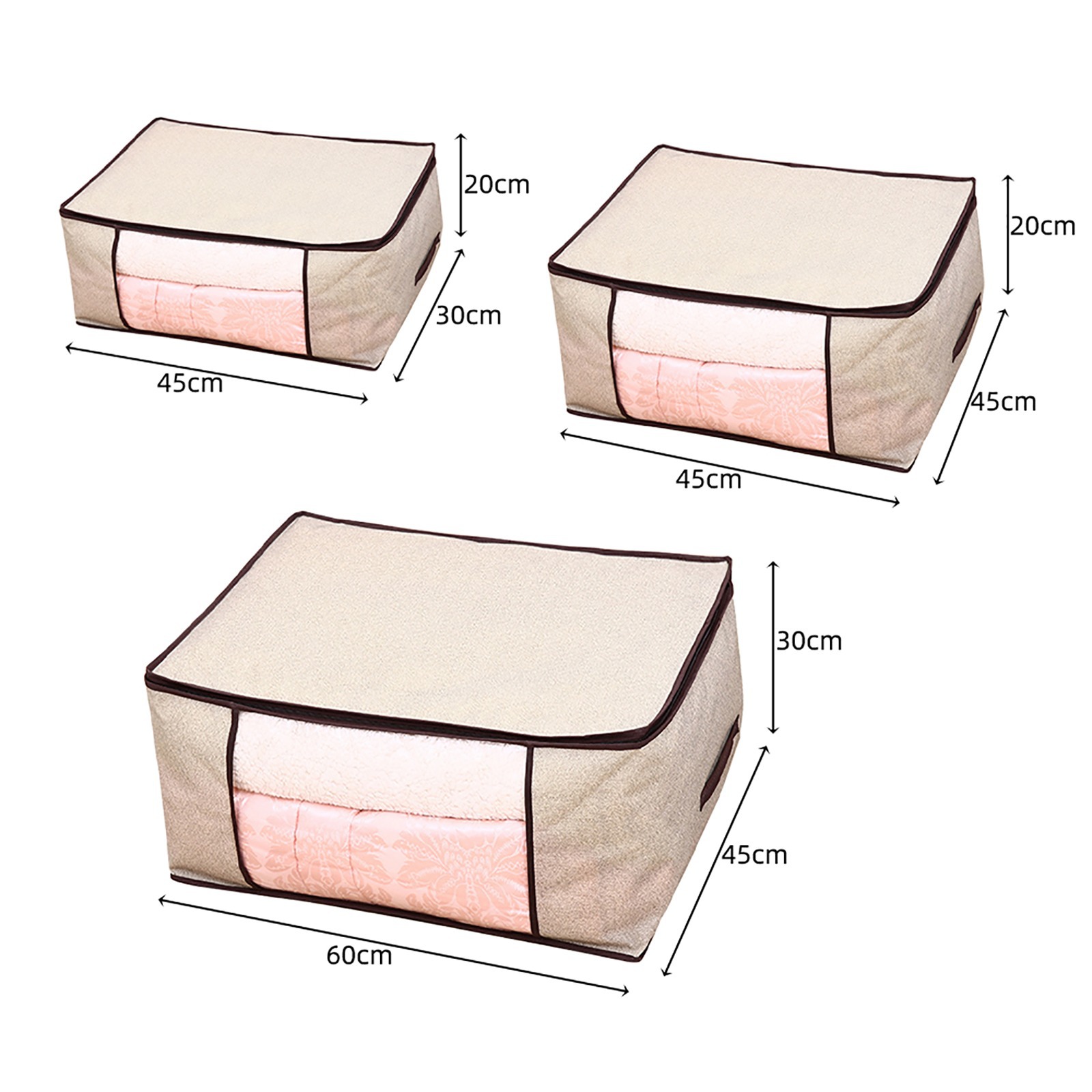 Caja de almacenamiento de ropa de edredón no tejida popular transfronteriza Caja de almacenamiento plegable a prueba de polvo Caja de almacenamiento de bolsa de almacenamiento