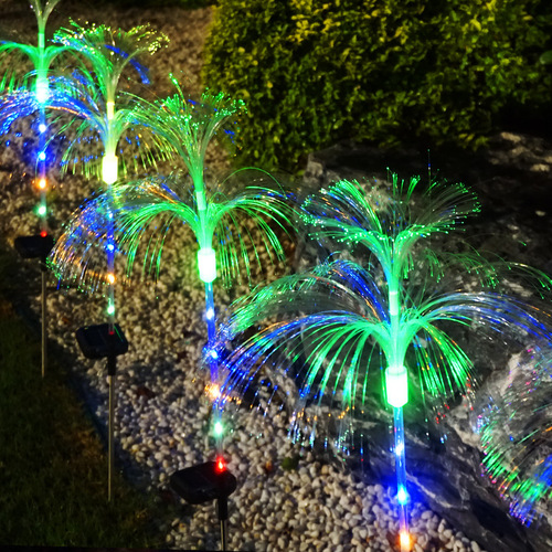 Direct Sale from Manufacturer: New Solar Jellyfish Lamp with Colorful LED Light, Fiber Outdoor Garden Solar Lawn Lamp