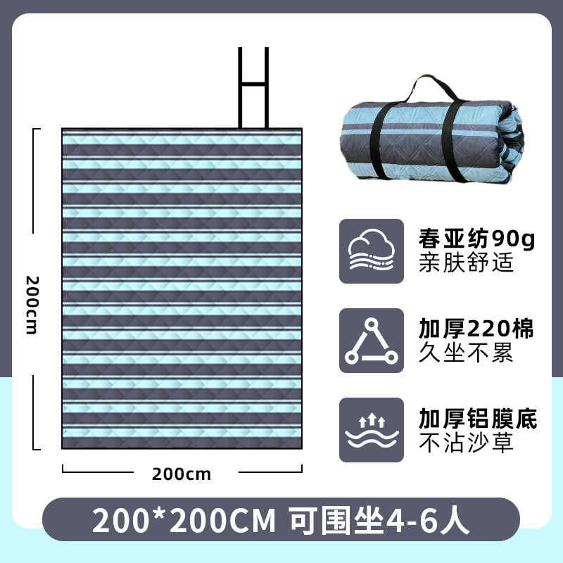 파란색 줄무늬 - 3겹의 두꺼운 + 알루미늄 필름 바닥
