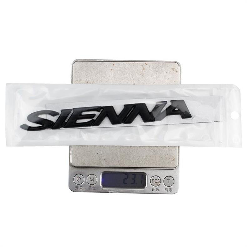 Suitable for modification of the new Toyota Sienna, rear emblem SIENNA car sticker, English metal personalized car badge