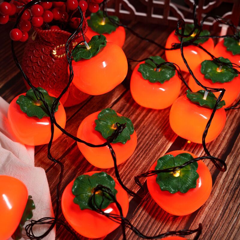 New Year Led Solar-Powered Persimmon String Lights, Waterproof Outdoor Garden Decorative Lights, Festive Atmosphere Lights for Hanging on Trees during the Spring Festival New Year Led Solar-Powered Persimmon String Lights, Waterproof Outdoor Garden Decorative Lights, Festive Atmosphere Lights for Hanging on Trees during the Spring Festival