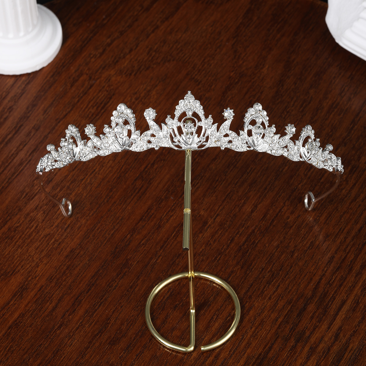 Diadema a corona per la sposa, tiara con strass, abito da sposa, 18° compleanno, accessorio per capelli da principessa, cristallo._voghion.com