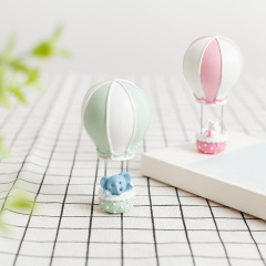 樹脂工芸品かわいい革新的な動物熱気球子供用ケーキデコレーション工芸品子供のおもちゃクラフト