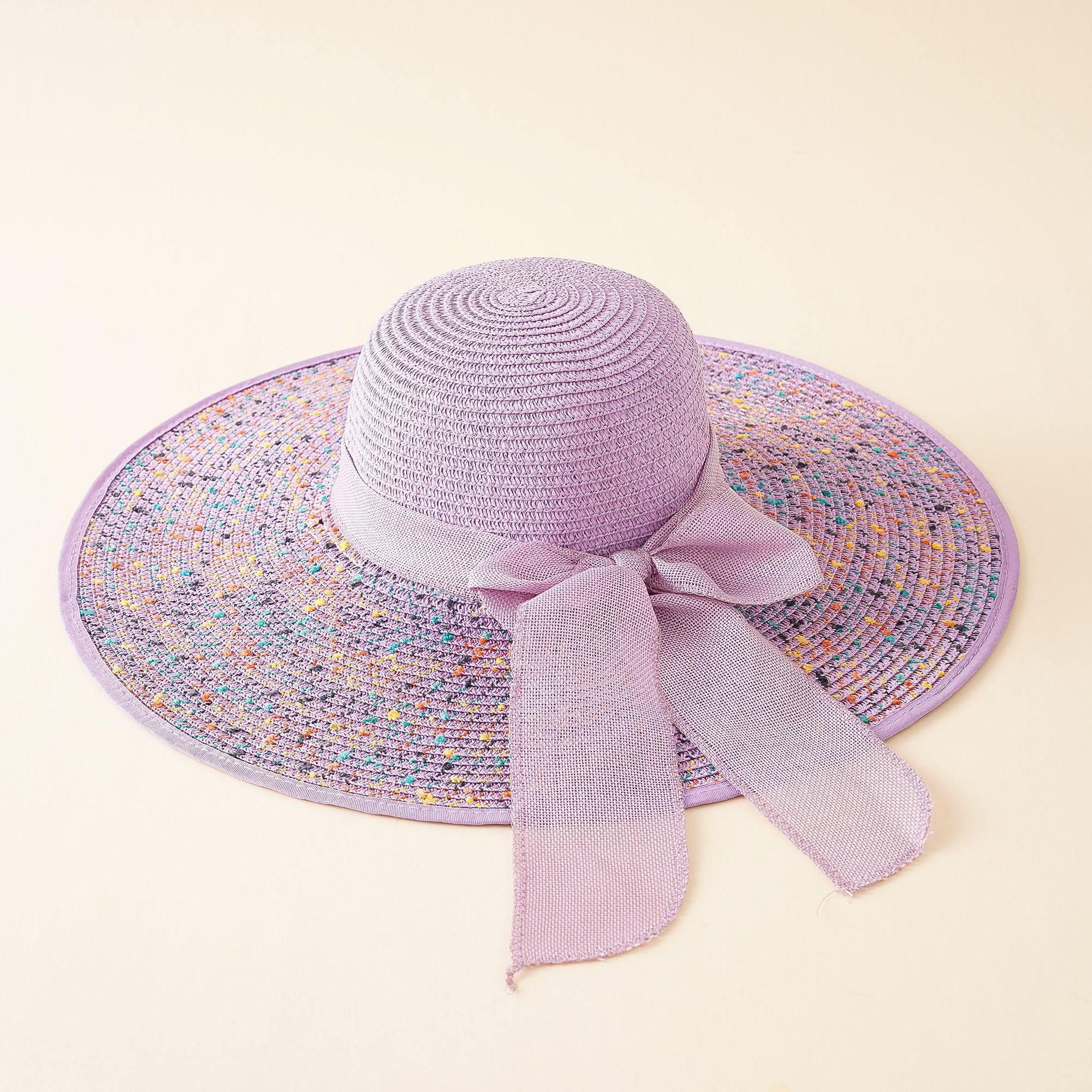 Playa de verano sombrero de paja de la mujer estilo coreano de moda playa gran ala sol protección sol sombra vacaciones gran sombrero fresco