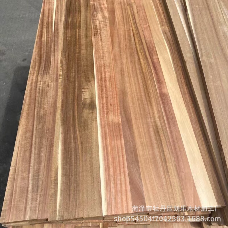 Acacia Wood Straight Board Log Solid Board Wooden Slats Straight Board Chopping Board Crafts Material Table Stool Surface Material