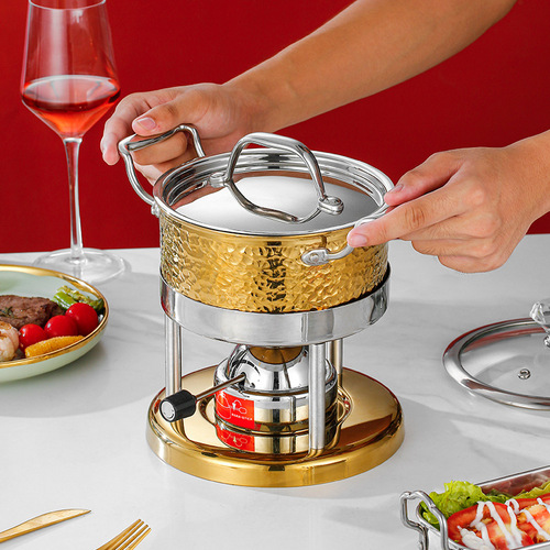 Personal Inflatable Hot Pot, One Pot Per Person, Commercial Gas Stove Core, Self-Service Hot Pot, Single Person Hot Pot