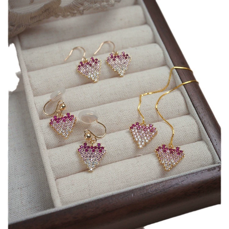 烨远 Оригинальные милые серьги, градиент, серебро 925 пробы, яркий привлекающий стиль