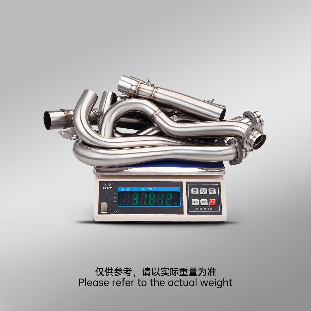 Motorcycle modification: Suitable for GSXR600 750 original diameter front exhaust pipe, connects to the original tail section