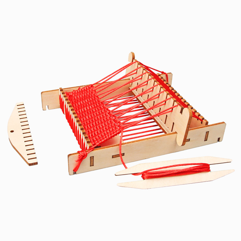 Máquina de tejer DIY Tecnología infantil pequeña producción estudiantes de primaria y secundaria tejidos a mano experimento físico tallo material didáctico educativo