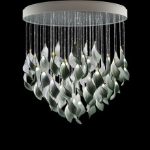 定制酒店大厅售楼部吊灯展厅吧台个性艺术陶瓷别墅复式楼挑高灯具