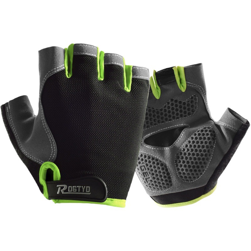 Guantes de bicicleta de primavera y verano medio dedo guantes de montar de silicona antideslizante transpirable guantes de bicicleta de carretera delgada guantes de dedo corto