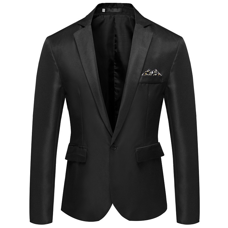 New Cross-border Men's Single Button Small Suit Korean Style Youth Slim-fit Non-ironing Casual Suit Jacket Best Man Dress