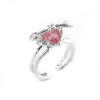 Fuchsia fashionable ring for beloved, 2023 collection