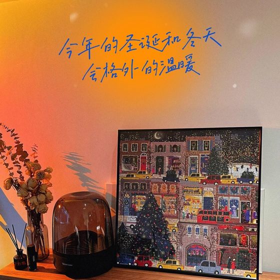 [in stock] galison Winter Lamp Puzzle Christmas Holiday Night Puzzle Gold Foil 500 Adult Decompression Paper