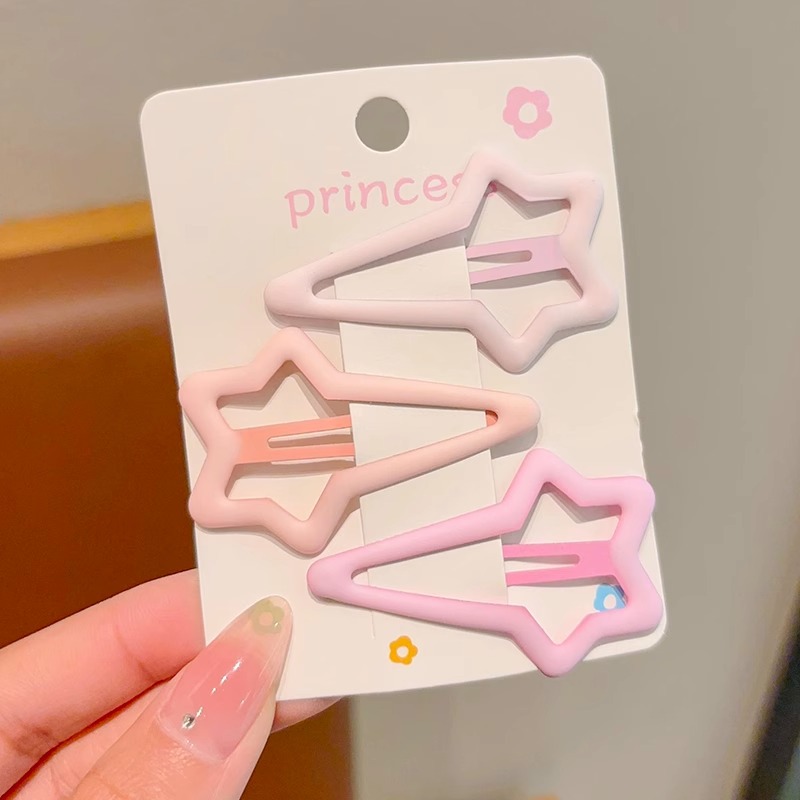 Las estrellas no dañan el cabello del bebé, el lado de la cepa de los niños, la tarjeta de cabello de amor de las niñas pequeñas, la estrella de pentacos, el cabello roto