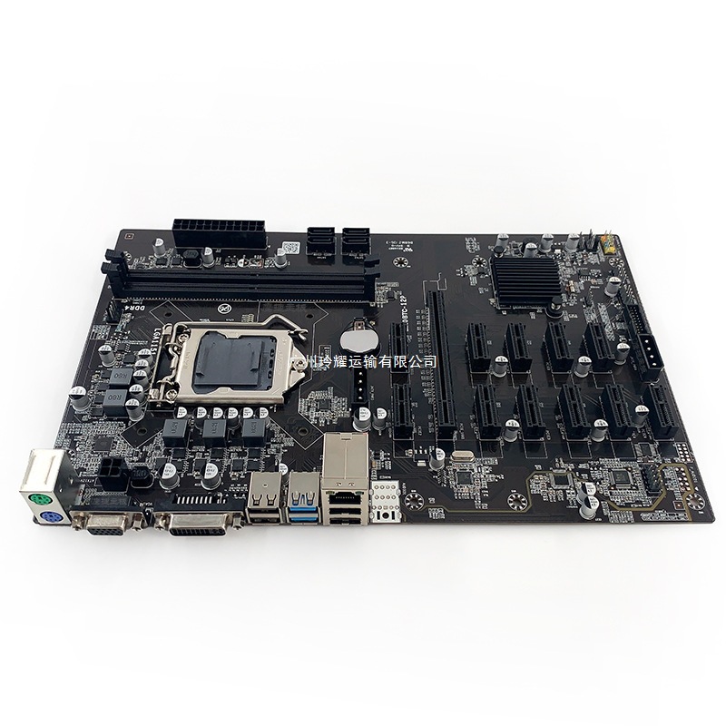 12卡鹰捷B250主板1151接口DDR4不是直插显卡9卡套装1X转16X服务器