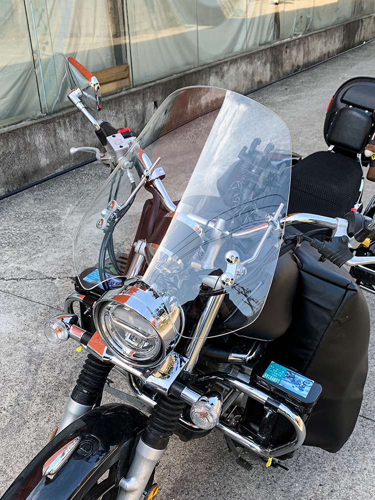 Men's Motorcycle Front Windshield Universal Handlebar Bracket Windshield Hd Honda Leopard Special Windshield
