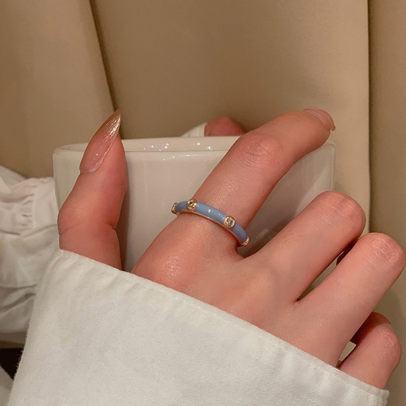 Fashion Heart Shape Flower Silver Plated Inlay Zircon Open Ring 1 Piece