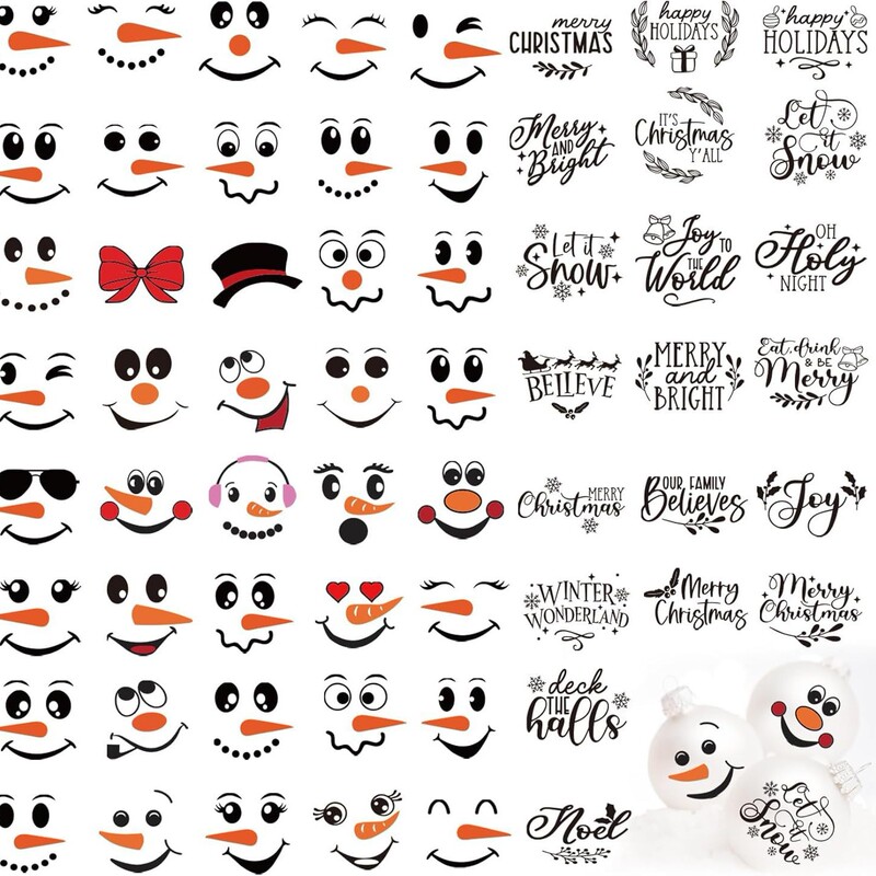 Cross-border glitter snowflake freckle facial tattoo stickers, silver waterproof temporary makeup stickers for women's Christmas party