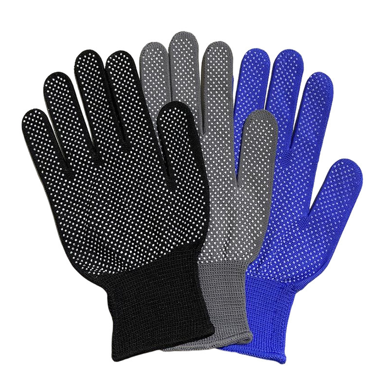 Guantes de Trabajo de Nailon Calibre 13, Antideslizantes y Resistentes al Desgaste, para Construcción y Logística