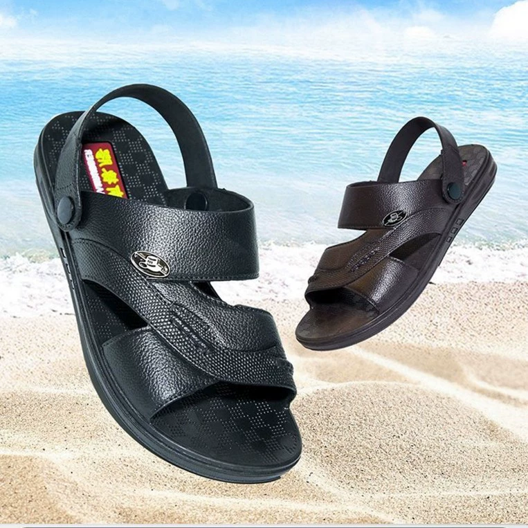 Летние новые средние и пожилые мужчины повседневные холодные тапочки противоскользящие и износостойкие мягкие нижние пляжные тапочки на внешней фабрике прямых продаж