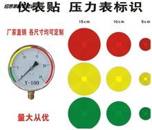 点检指示标贴压力表标识贴圆弧指针范围示上下限贴纸色环标签