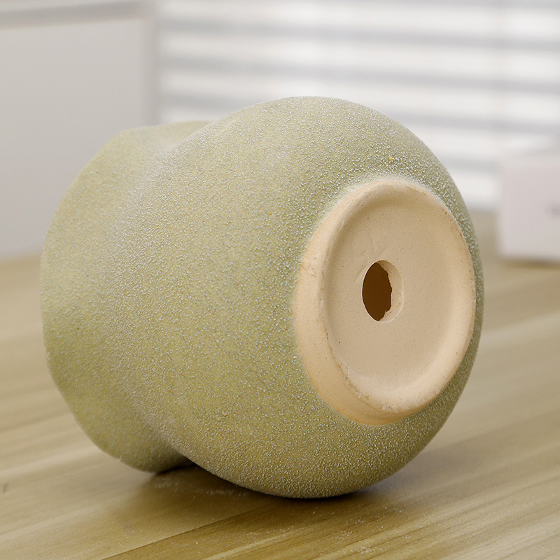 Cerámica de gres planta suculenta maceta escritorio creativo sala de estar decoración olla cerámica transpirable planta verde planta olla al por mayor