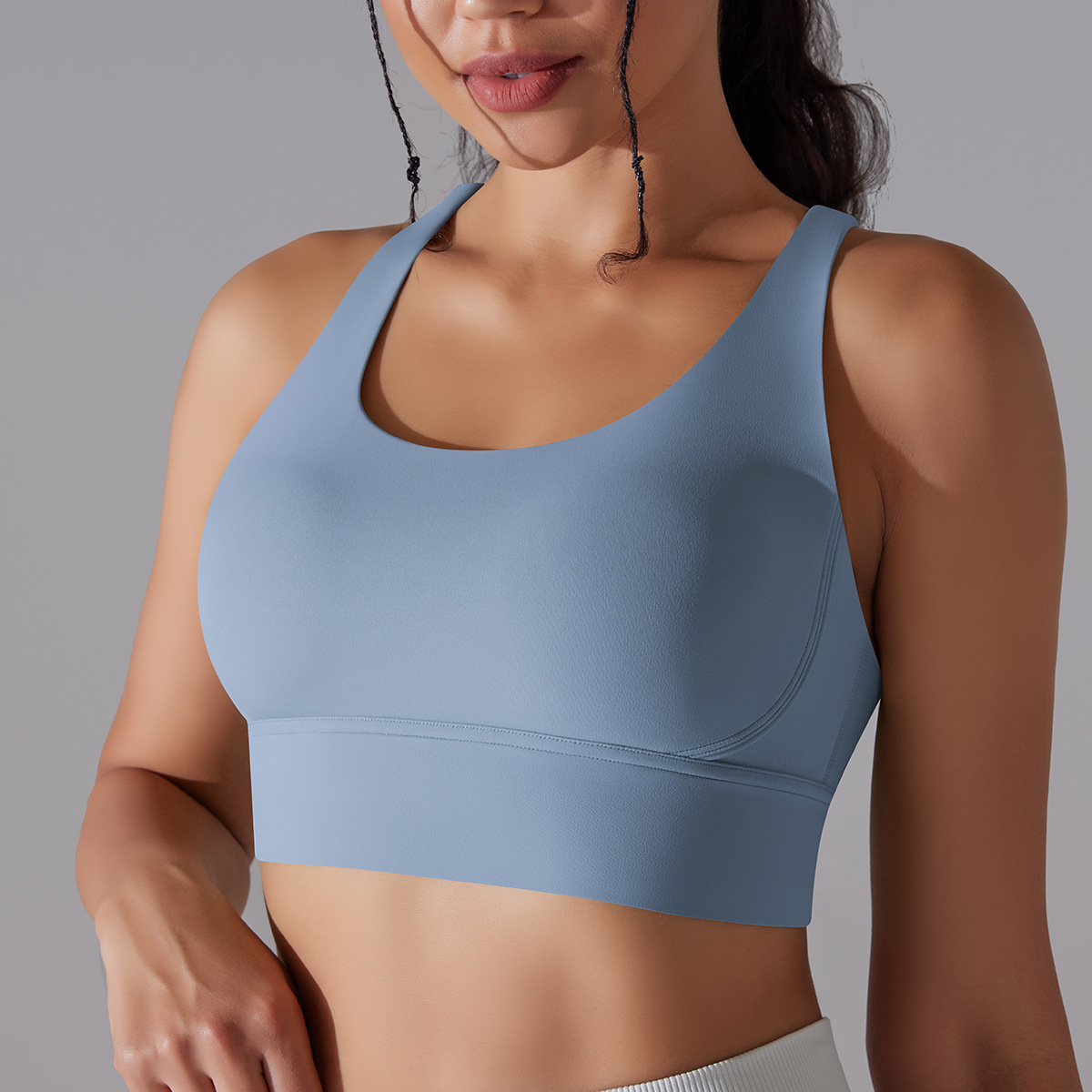 127g Weight Sleeveless Sleeve Length Nylon, Spandex Fabric Type Short Top Length Halter Crisscross Tank Tops Type Fitness, Yoga Occasion U Neck Neckline Solid Color Pattern Sports Style Sports Solid Color Nylon Spandex U Neck Active Tops Halter Crisscross Tank 80