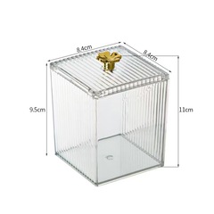 コットンコットンコットン収納ボックスデスクトップドレッサー防塵透明クレンジングコットン口紅化粧品ボックスアクリル