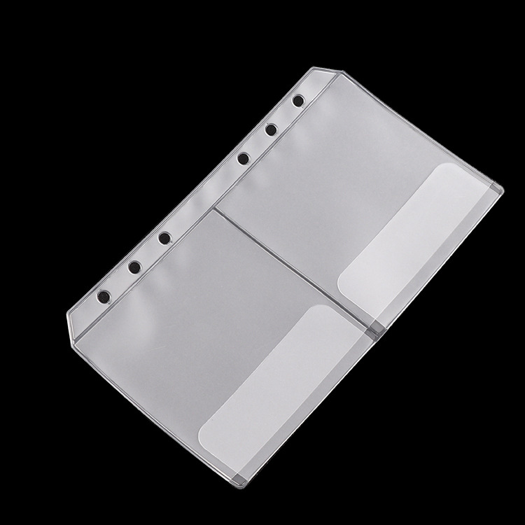 现货PVC拉链活页袋 A5A6活页手账本塑料磨砂收纳袋 笔记