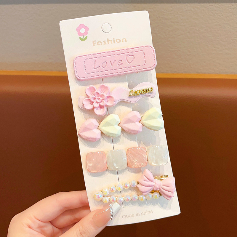 Horquilla para niños Clip de flequillo lateral para niña Clip de pico de pato para bebé Clip bb Accesorios para el cabello de alto valor Tombros de dopamina