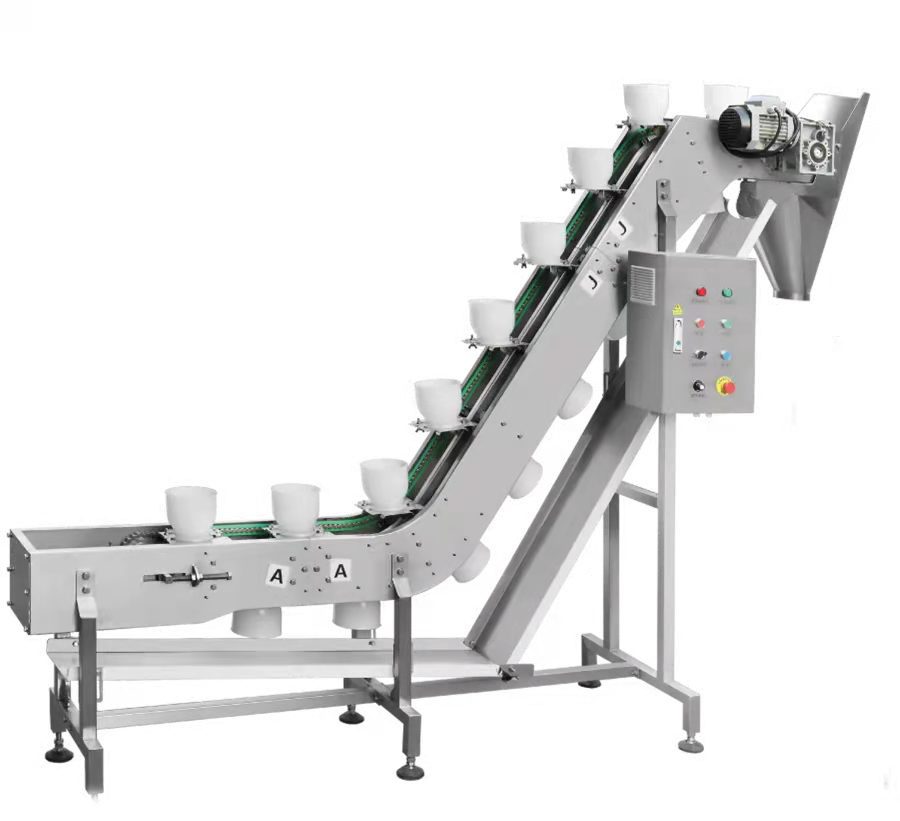 熟食类食品手工称量 碗式提升下料机高度受限自动计量碗式下料机