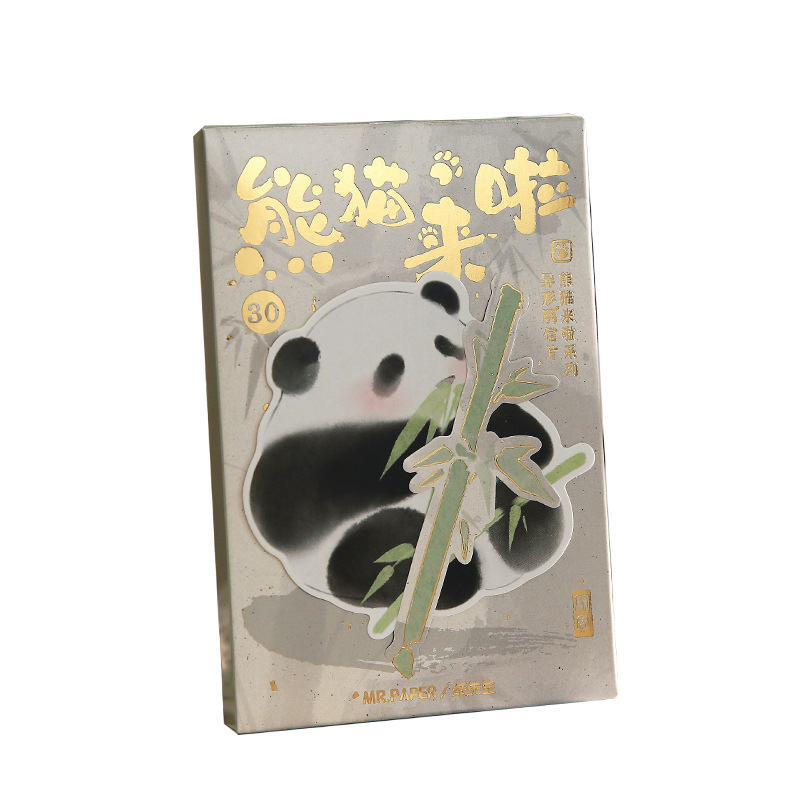 Mr. Paper Alien Postal Panda Vienes Serie Cute Cartoon Travel Souvenir Mensaje Confesión Tarjeta de felicitación