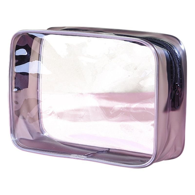 PVC transparente Negro Bolsa De lado bolsa de prevención de epidemias cremallera bolsa de cosméticos simple bolsa de lavado de viaje bolsa de almacenamiento de gran capacidad