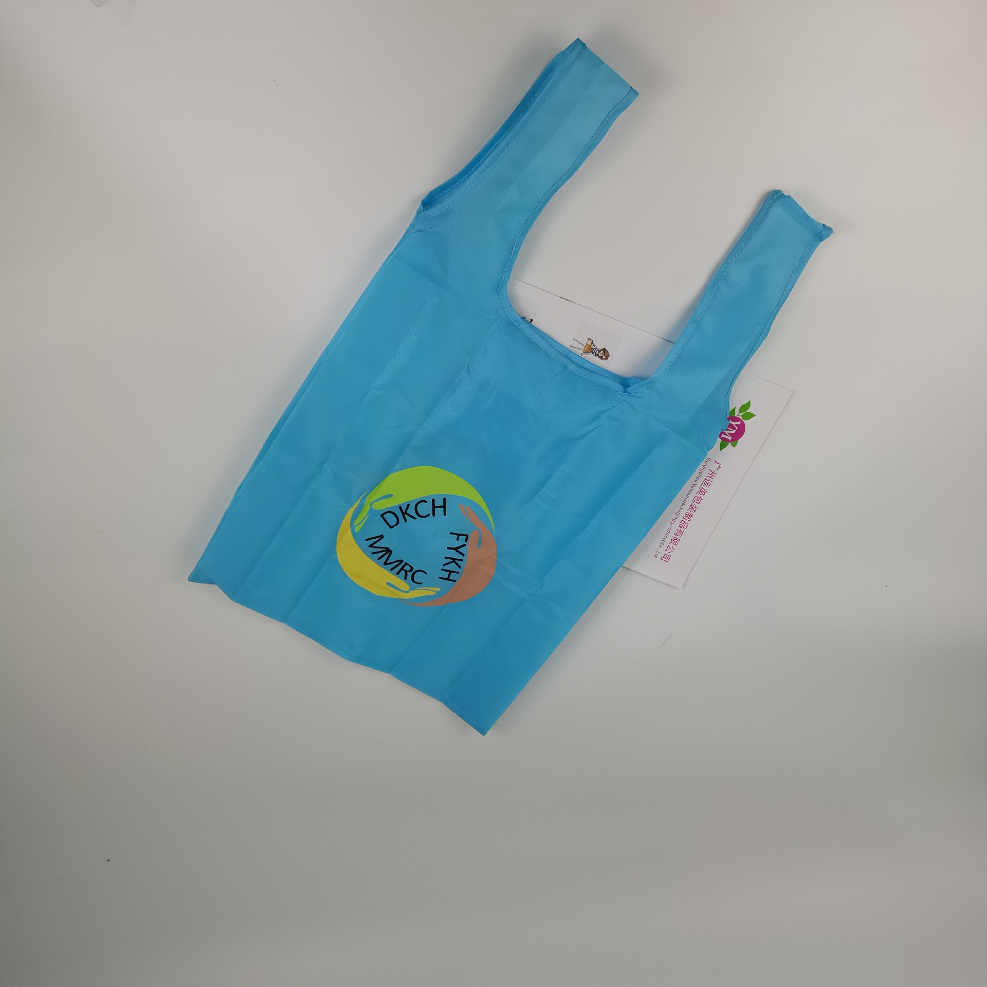 厂家定 做210D涤纶防泼水折叠袋子 方便随身携带折叠袋可印刷Logo