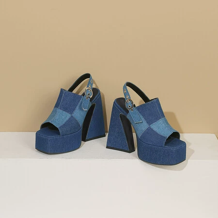(Cross-border trading), summer denim sandals, plus size