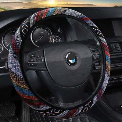 Steering Wheel Cover Ethnic Style: Steering wheel cover