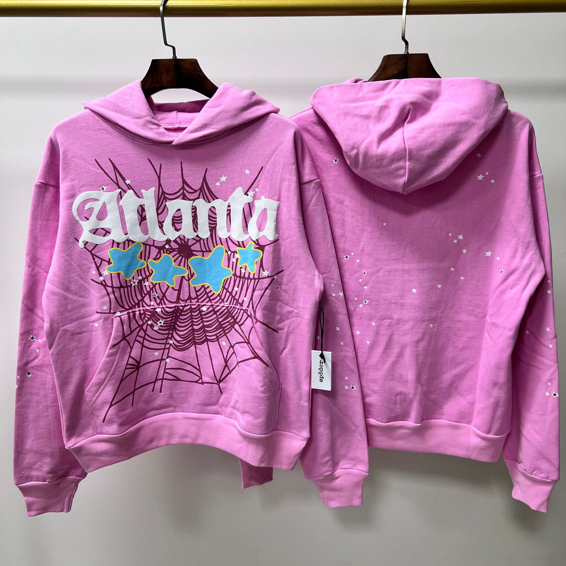 Sp5der Atlanta Hoodie Pink